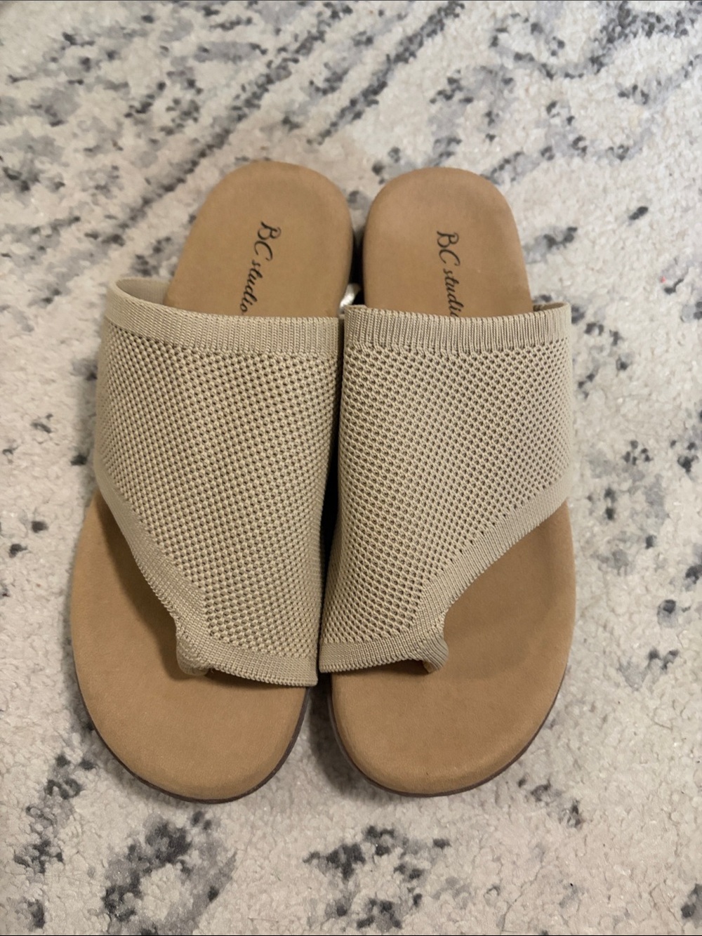 BCSTUDIO Women's Orthopedic Knit Flip Flop Sandals with Arch Support SZ 8.5